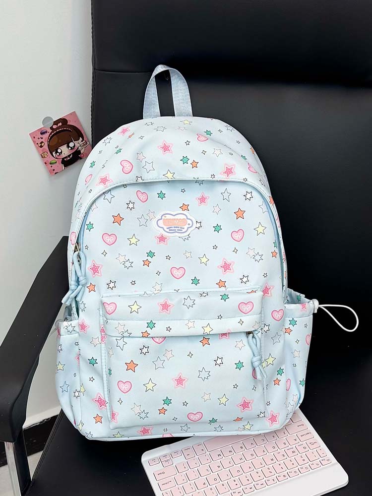 Star Heart Print Bag Lightweight Mochila High Capacimochilas Mujer Teenage Girls Backpacks College Style Backpack Bags for Woman