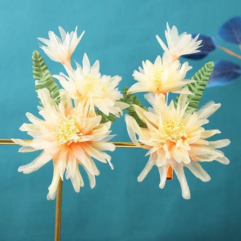 Headdress New Wholesale Girl Antique Fairy Gas Juan Yarn Ironing Flower Edge Clip Festival Performance Accessories