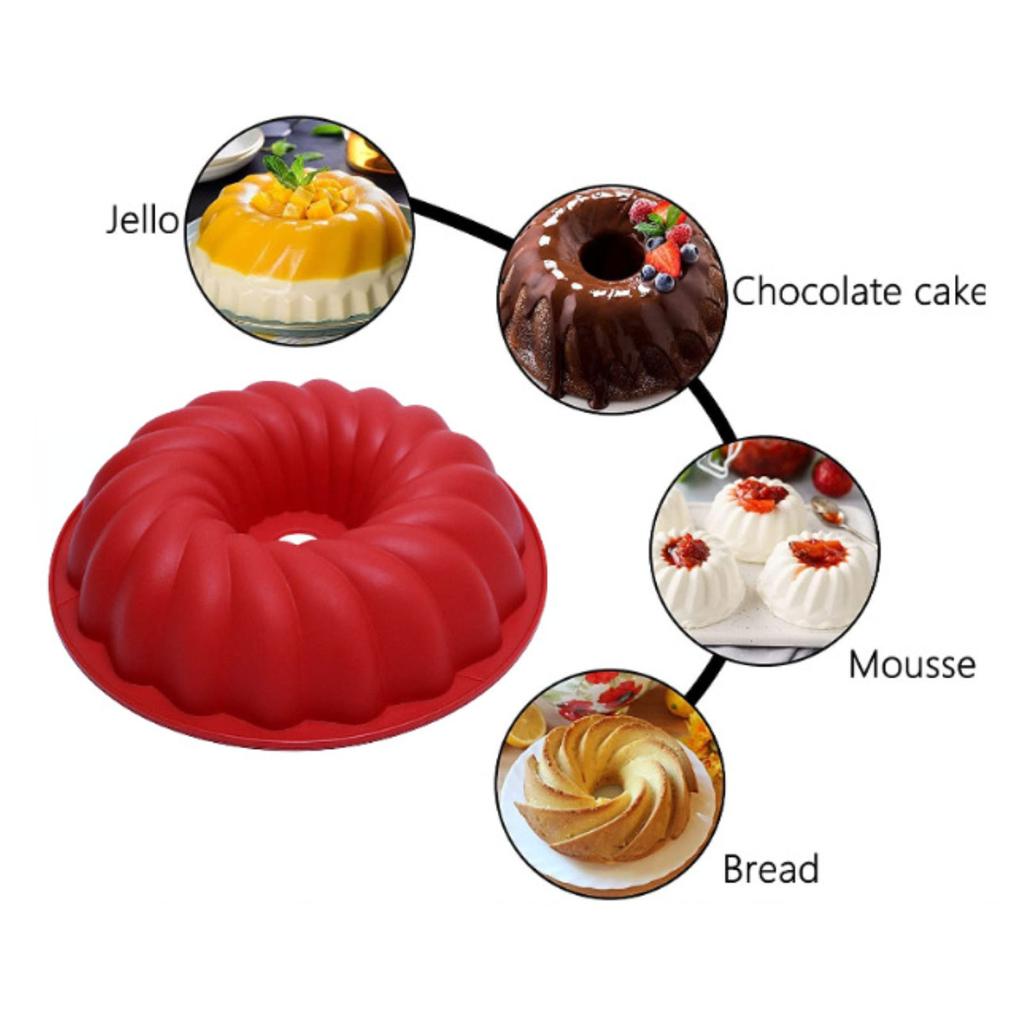 Cake Mold Grooved Dessert Baking Silicone Mold