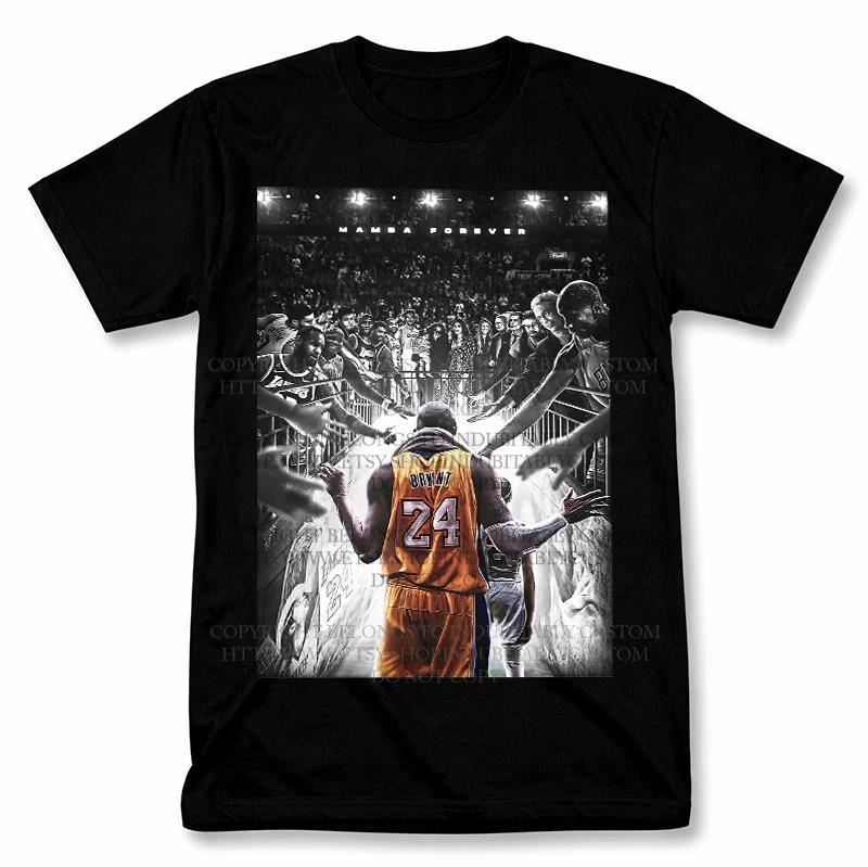 Графическая футболка Kobe Bryant Black Mamba Винтажный стиль Футболка для фаната баскетбола S