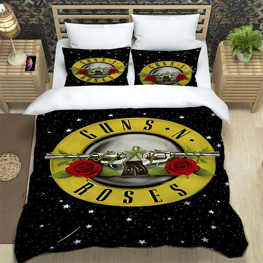 Rock Band Guns N Roses Luxury Bedding Set Duvet Cover Comforter Exquisite Bed Supplies Birthday Gift