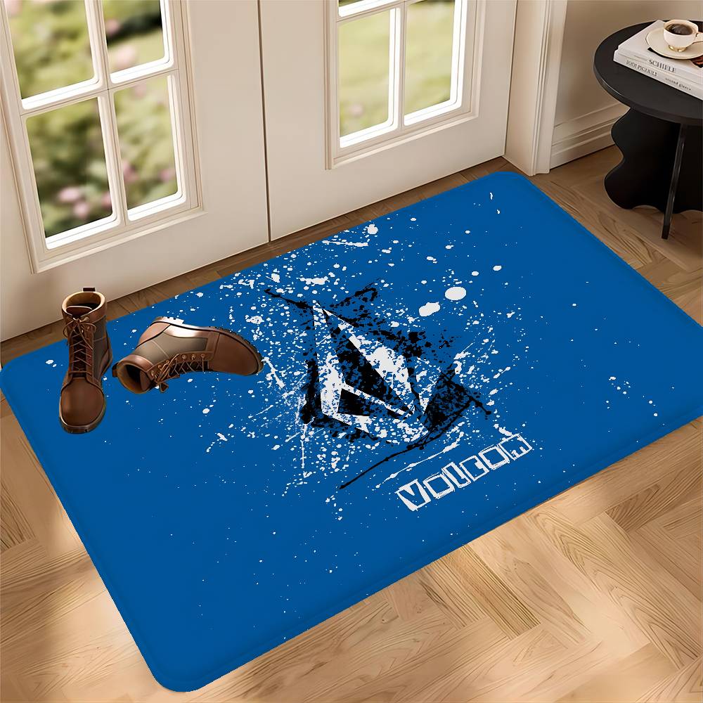 V-Volcom LOGO Floor Mat Cheaper Anti-slip Modern Living Room Balcony Printed Bedside Mats