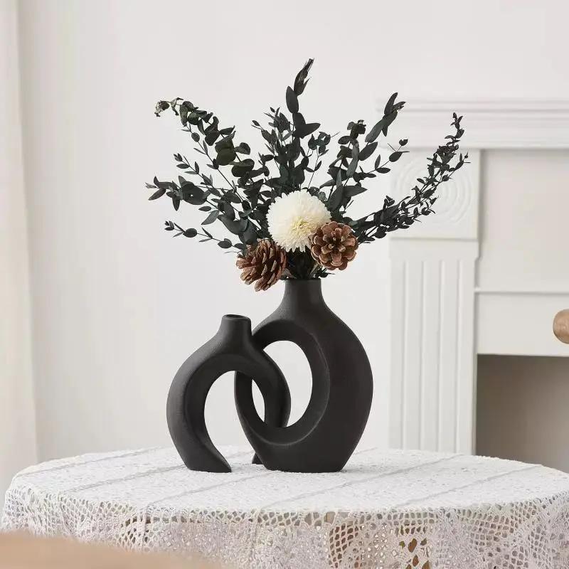 

Latest ModelsNordic Minimalism Irregular Vase Exhibition Hall Modern Flower Vase for Living Room Bed Room Porch Hotel Decoration чёрный
