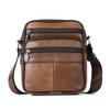 2024 Genuine Leather Men's Crossbody Bag, Simple Single Shoulder Design, Top Layer Cowhide.