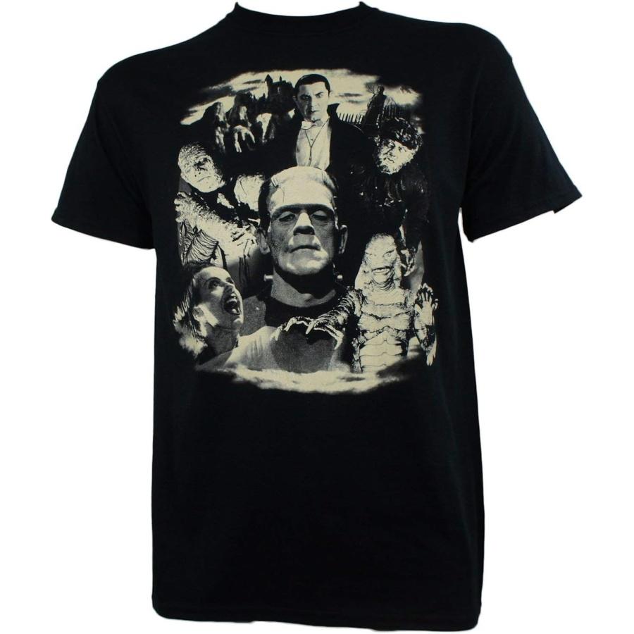 T-Shirt da uomo Universal Monsters Collage Dracula La Sposa di Frankenstein Glow