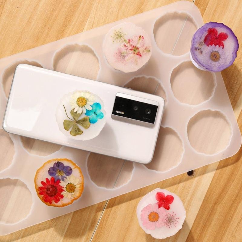 Phone Grip Silicone Mold Resin Badge Reel Mold Jewelry Casting Mold Phone Socket
