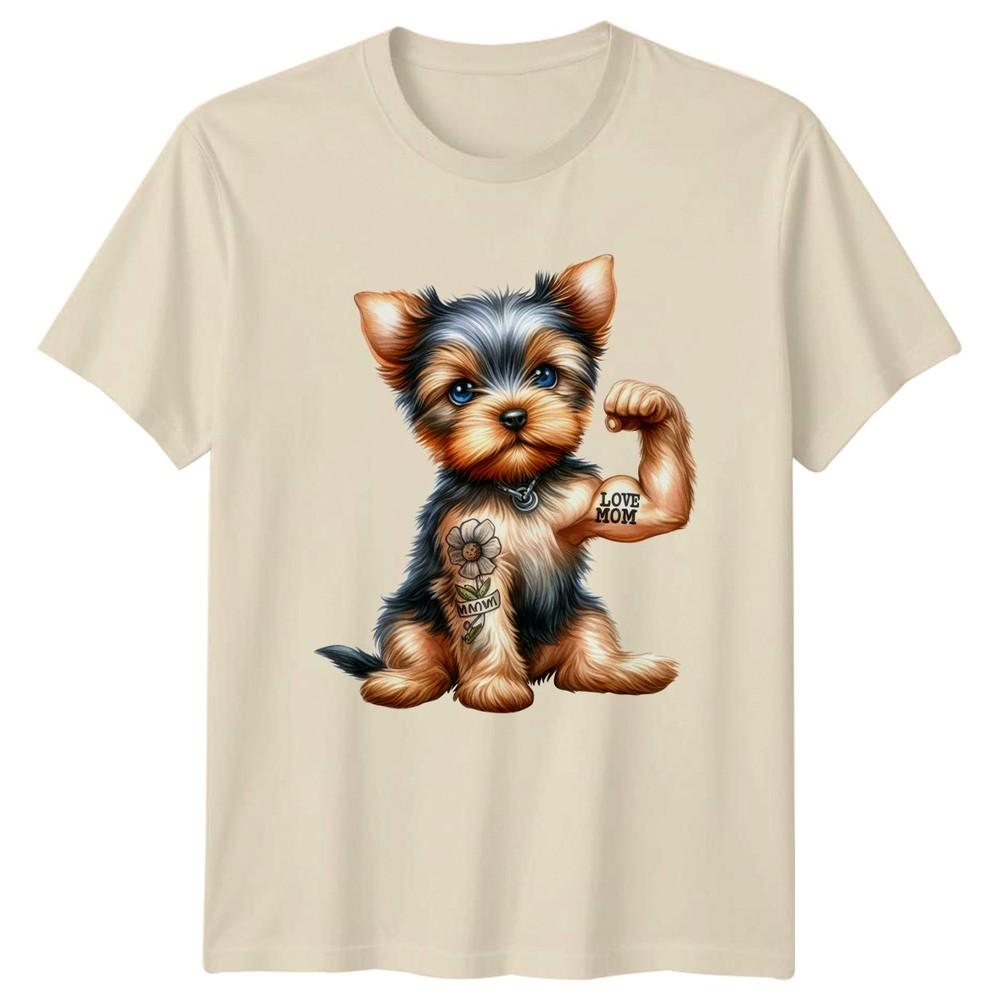Love Mom Yorkshire Terrier Animals Dogs Mothers Day Unisexs TShirt Unisexs Graphic