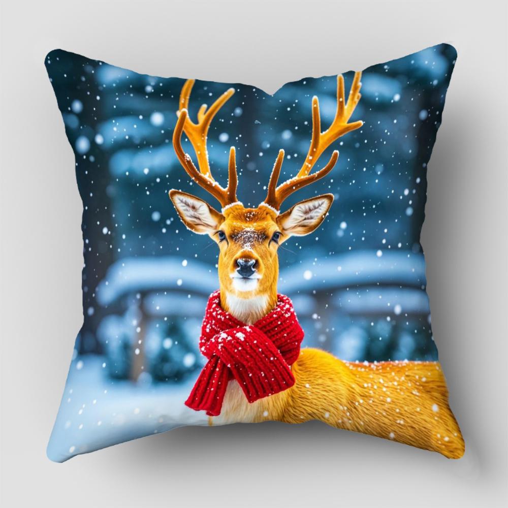 pc Pillow Case Christmas Animals Cushion Cover Throw Pillow Case Sofa Home Decorative Pillows Cover