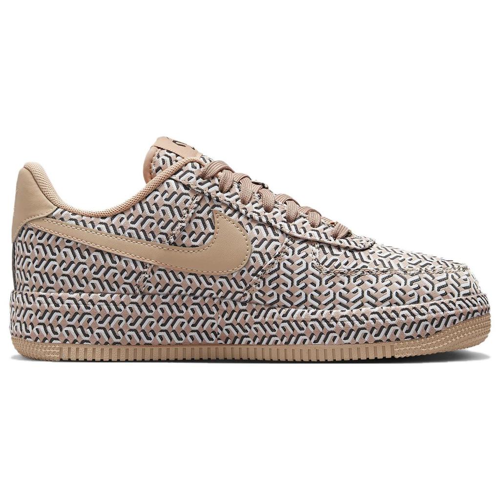 Nike Air Force 1 LX מאוחדים בניצחון - נעלי סניקרס לנשים מקנבוס בצבע חום-שחור-לבן פסגה DZ2789-200