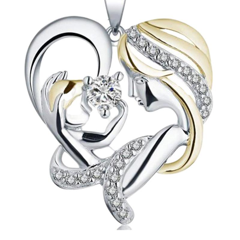 Heart Twotone Graceful Necklace For Women Perfect For Special Occasions And Gifts