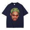 The Worm Dennis Rodman Head Graphic Tshirt Male Vintage Oversized Basketball Boys T Shirt Men's Hip Hop Fashion Street T-shirts