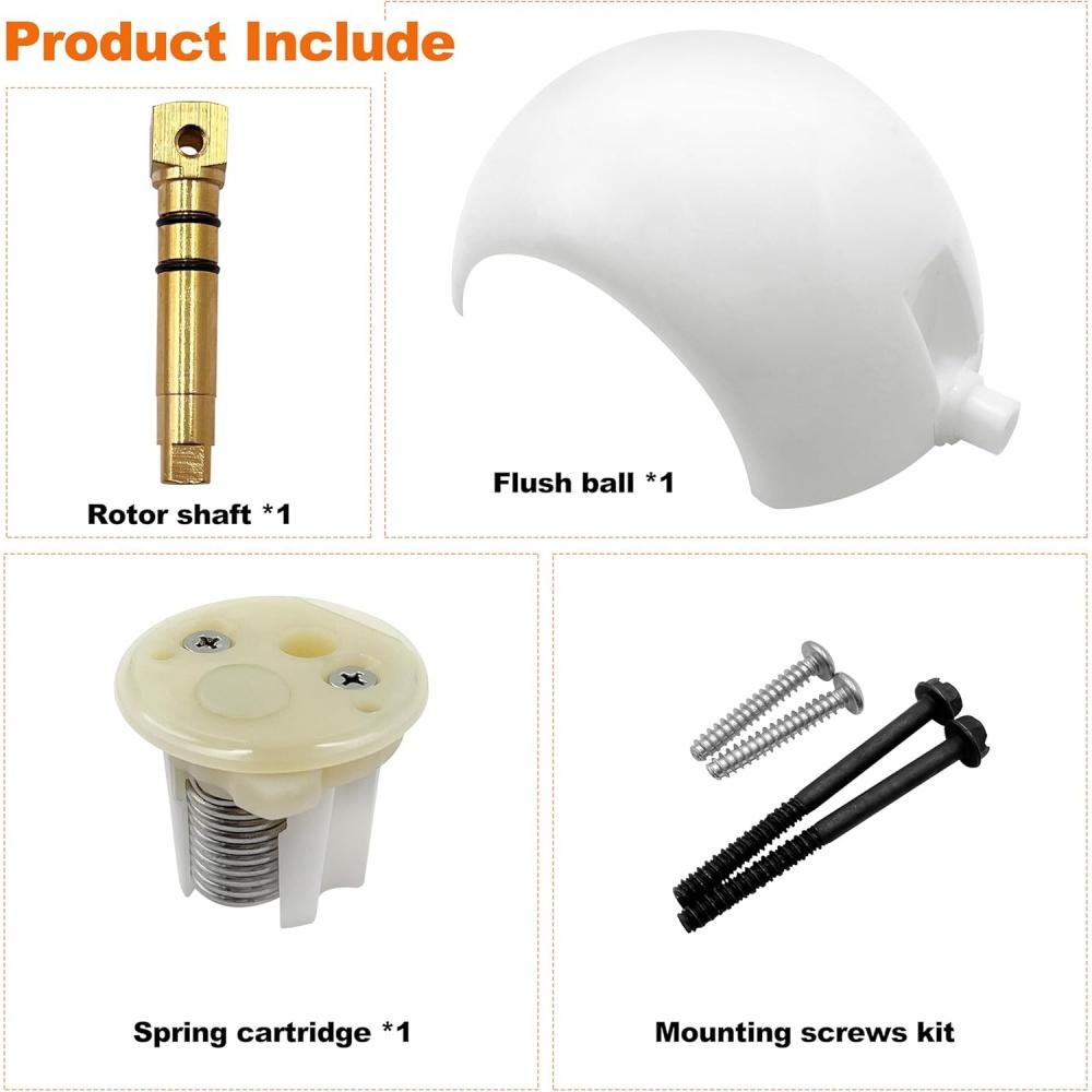 Dometic 5006 RV Toilet Flush Ball and Shaft Kit for Foot Flush Toilets
