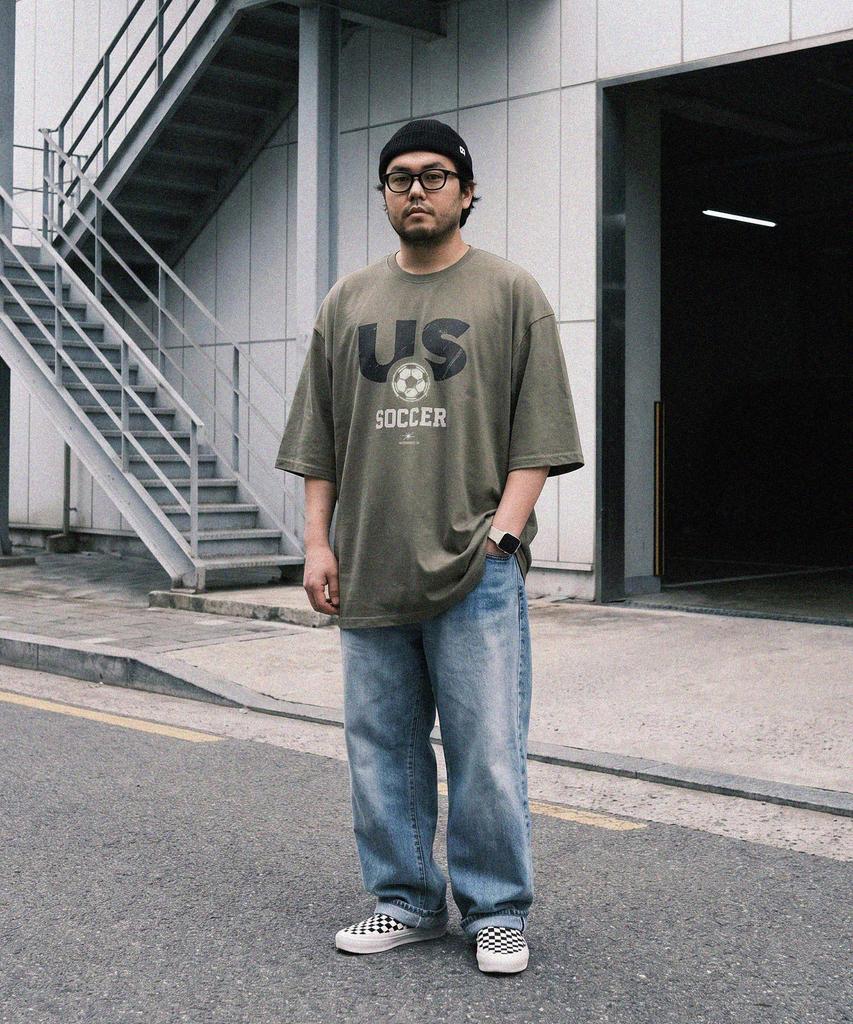 MODERMENT Real Overfit Football Short Sleeve T-Shirt [Black]