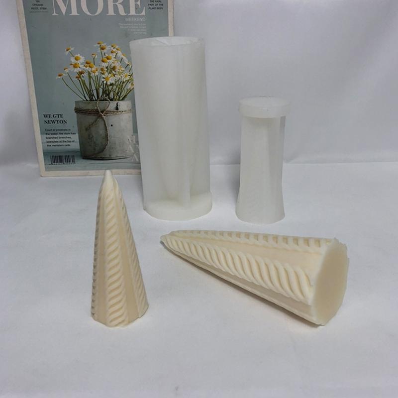 Candle Mould Resin Casting Molds DIY 3D Silicone Mould Cylinder Candle Molds Silicone Mold Handicrafts for Candle Making