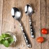 Black Western Stainless Steel Cutlery Sets Restaurant Knife Fork and Spoon Set Table Full Dining Service Steak Knife Teaspoon