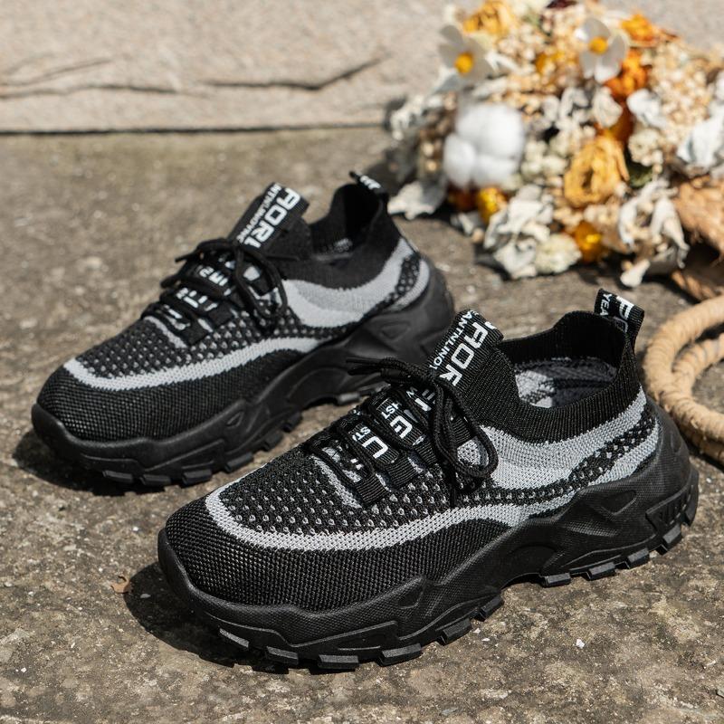 Fashion Women's Sneakers Breathable Mesh Shoes Lightweight Comfort Sport Running Shoes Lace Up Women's Vulcanized Shoes Zapatos De Mujer