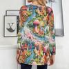 Plus Size Ladies V Neck Long Sleeve Tee Soft Loose Tops For Casual Shopping And Leisure Time