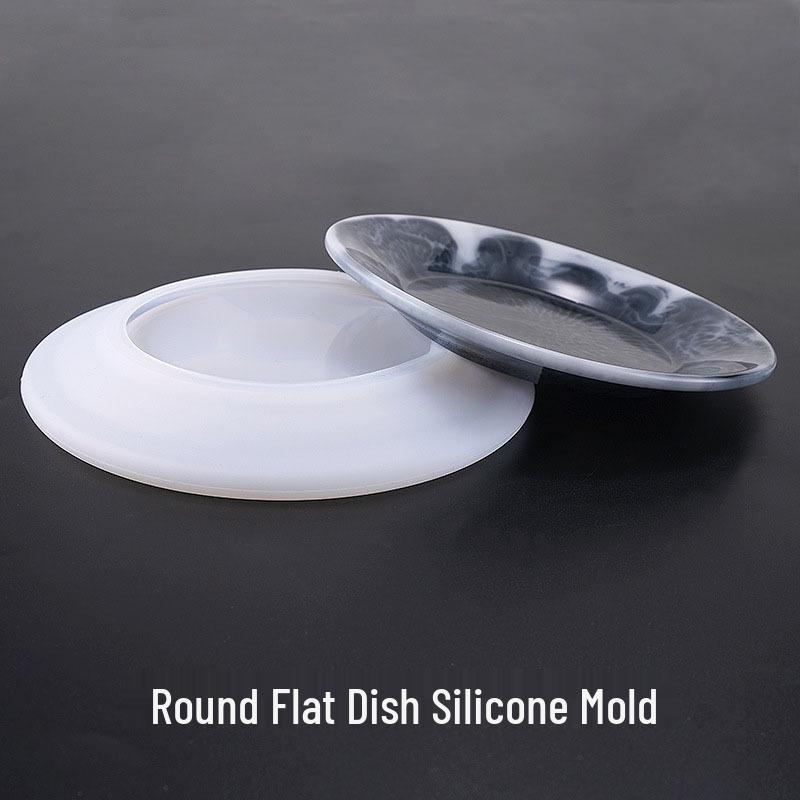 Poppy Crystal Epoxy Silicone Mold for DIY High-Gloss Round Flat-Bottom Plates