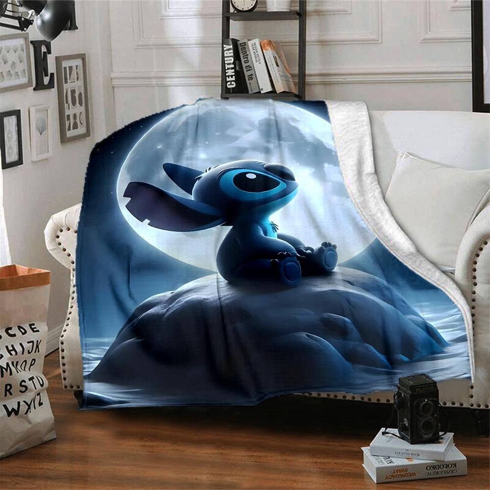 1pc S-Stitch9 Blanket, Gift, for Men and Women, Soft Blanket, Good for Sofa Bed Couch Travel, Lightweight Flannel Blanket