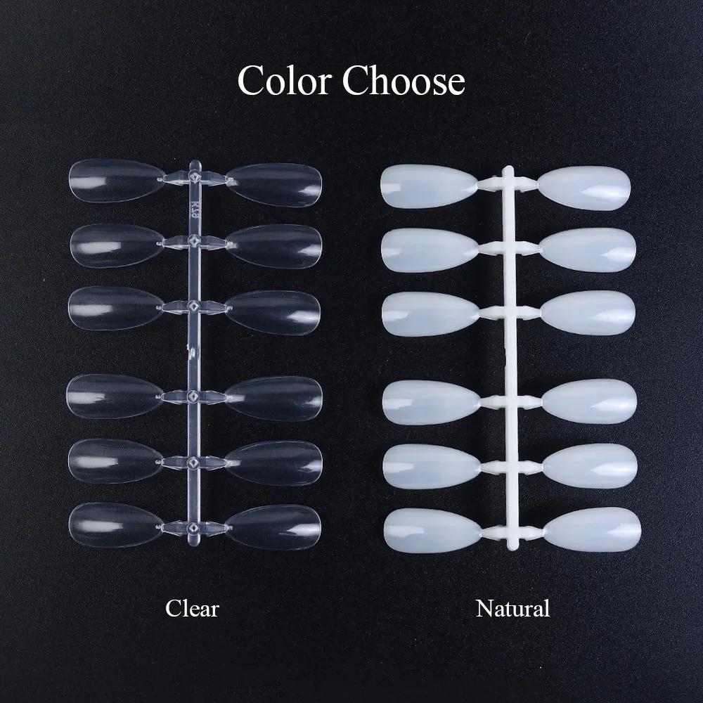 1Set Nail Art Design False Tips Display Stand Clear Practise Nail Tips Holder Strips Acrylic Gel Polish Showing Tools