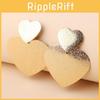 Fashion Gold Metal Women's Casual Heart-shaped Design Earrings For Women Birthday Gift Wedding Party Jewelry