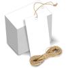 Clickedin - Blank Rectangular White Paper Tags for Packaging, Perfect for Gift and Order Packaging 100 Pieces 3 X 1.5 In