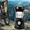Foldable Camping Lantern Outdoor Solar Powered Camp Tent Lamp USB Rechargeable Portable Emergency Lights Stretch Hang Lantern