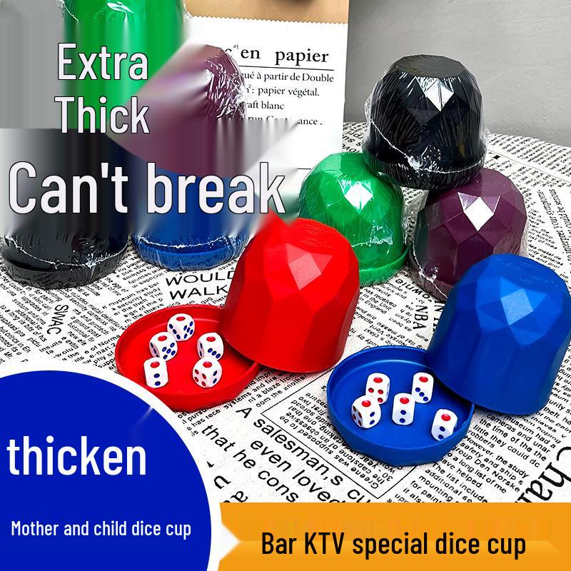 Diamond Dice Cup Set with Stopper and Base for Shaking Dice