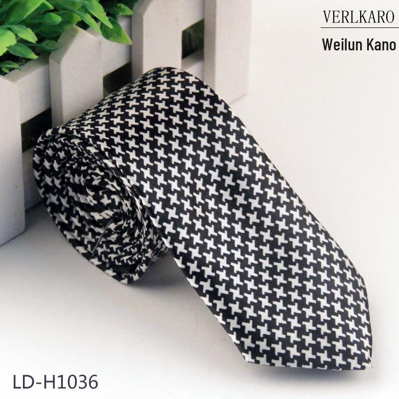 Multi-Color Student 5cm Narrow British Casual Polyester Silk Printed Tie