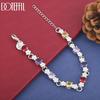 925 Sterling Silver Colored AAA Zircon Bracelet Fashion Wedding Jewelry