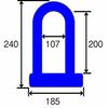 YAMAHA Bike Lock TOUGH LOCK YL-04 Shackle Lock Black Q5K-YSK-107-T11