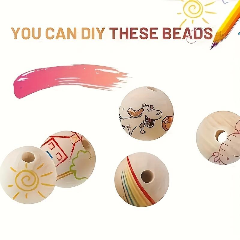 200pcs Large 16mm Unfinished Wooden Beads-Ideal for DIY Crafts,Farmhouse,Jewelry Making&Holiday Ornaments,Natural Spacer Beads