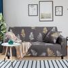 Elegant Leaves Pattern Elastic Sofa Cover Slipcover Sofa Protector (for 4 Seat Sofa)