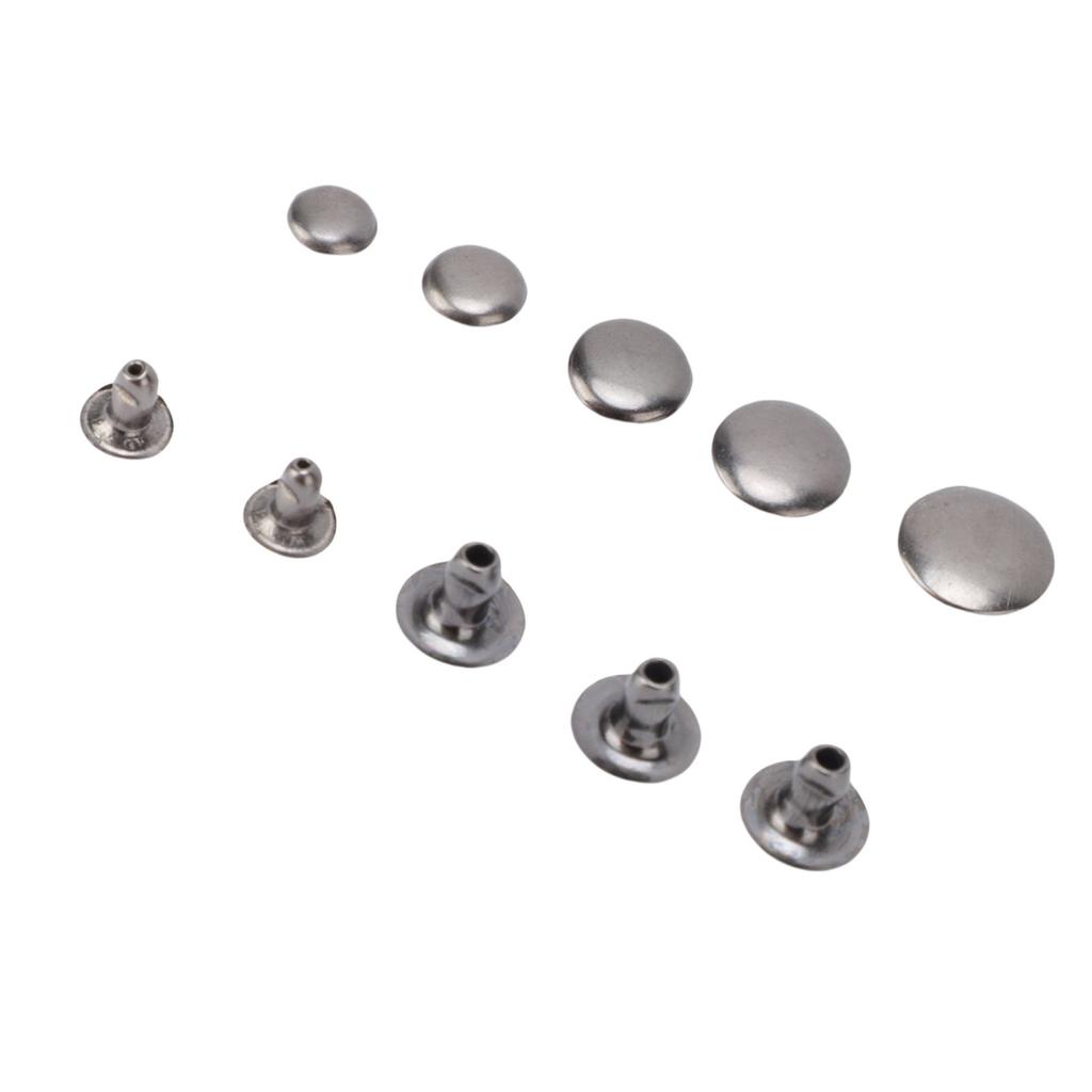 500 Sets Leather Rivets 6mm 7mm 8mm 9mm 10mm Rivet Cap and 8x6mm Studs for Crafts Clothing Fabric Shoe Bag Decoration