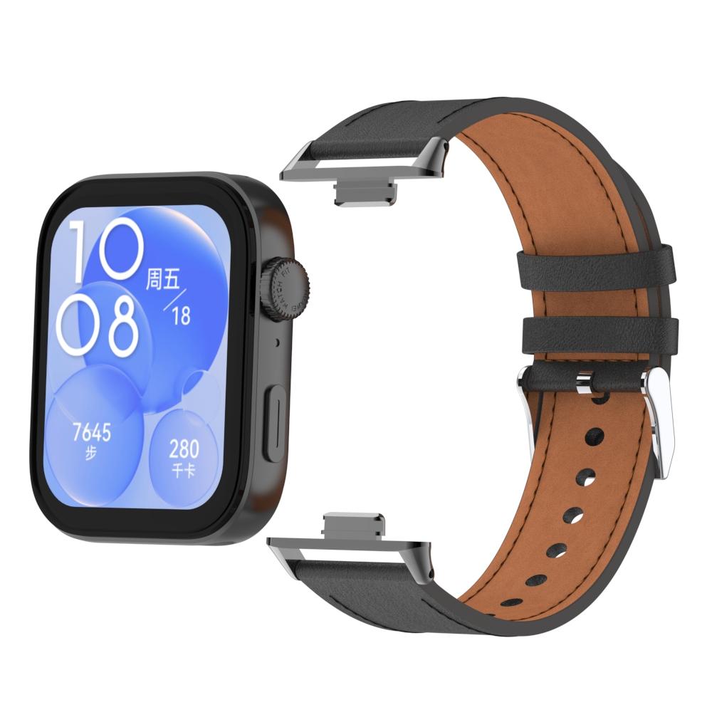 Band voor Huawei Watch Fit 3 Smartwatch Band Vervangende polsband retro Echt leren armband
