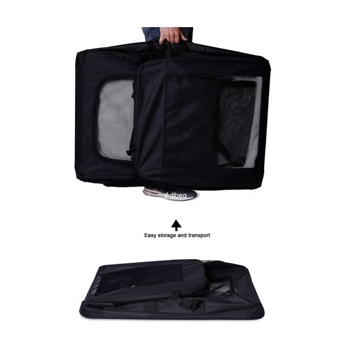 Sacoche de transport - dibea - tb10020 - pliable - noir - pour petits animaux