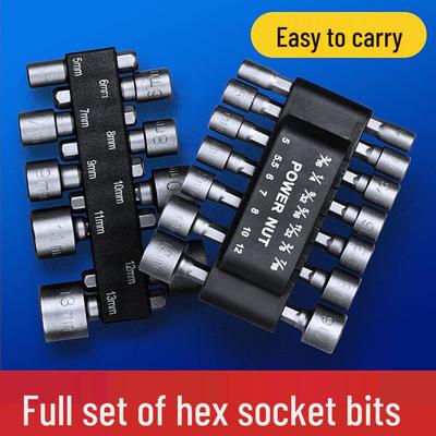 14-Piece Multi-Specification Air Wrench Set with Metric & Imperial Hex Sockets