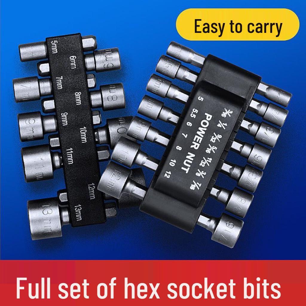 14-Piece Metric & Imperial Hex Socket Air Wrench Set