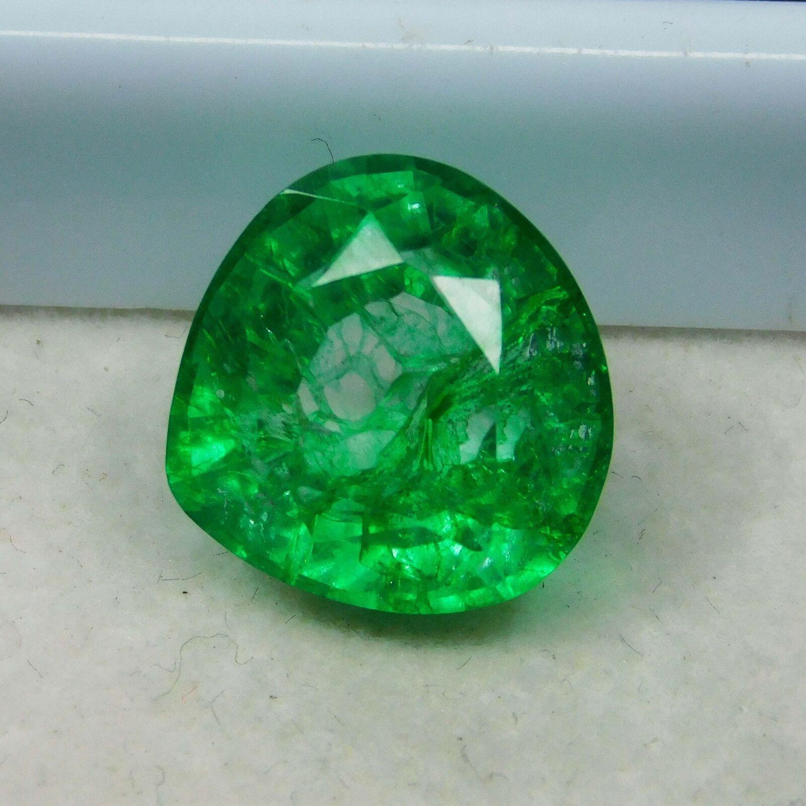 

Exclusive Green EMERALD Muzo Natural 8.50 Ct CERTIFIED Loose Gemstone Pear Cut 13 mm approx зелений