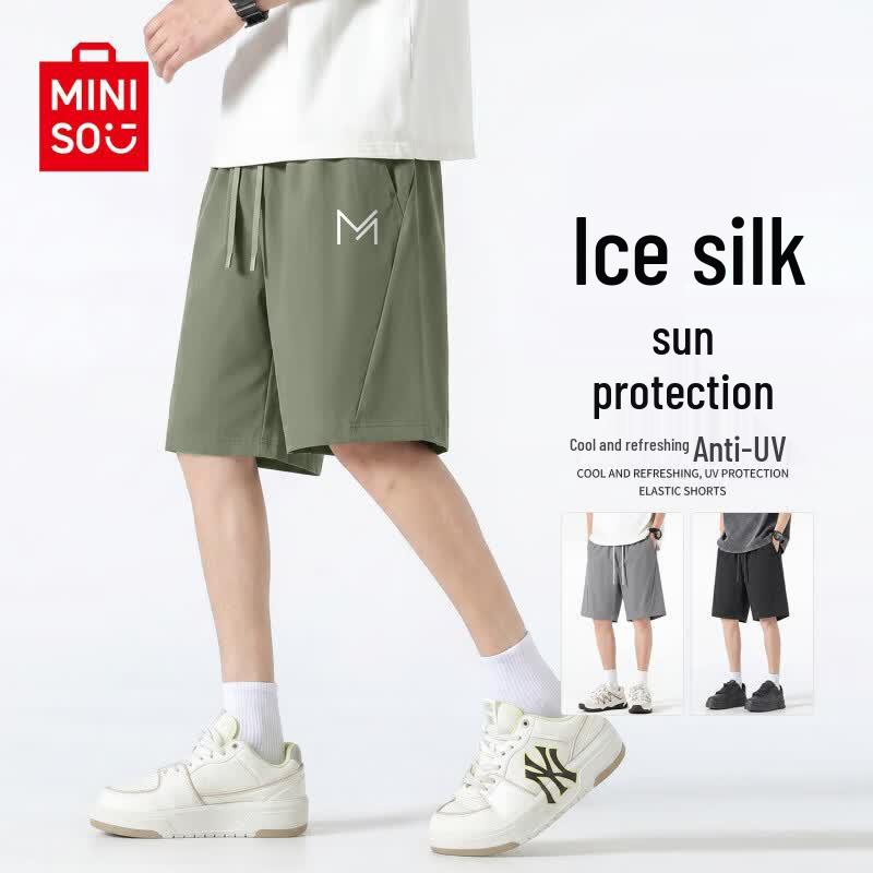 MINISO Men s Ice Silk Cooling Sport Bermuda Shorts 3XL