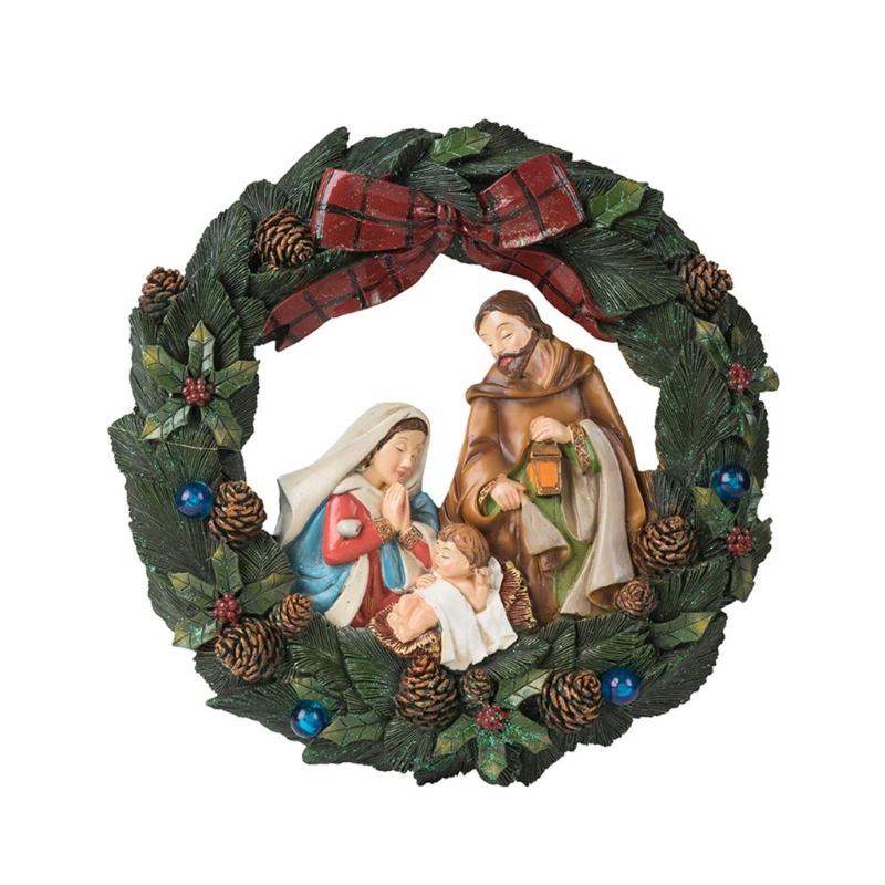 

Battery Operated Glowing Christmas Door Wreath Feature Durable Synthetic Materials And Easy No Tool Installation 1