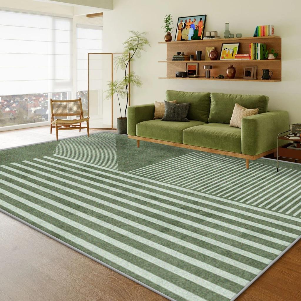 Green Living Room Carpet Light Luxury High-end  Large Bedroom Bedside Rug Sofa Area Floor Mat