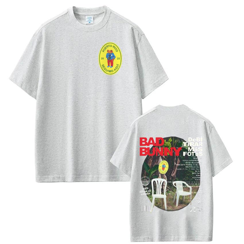 Rap Singer Bad Bunny Album Cover Tshirt Should Take More Photos DTMF 2026Tour Hiphop Fashion Mens Womens Pure Cotton Tshirt