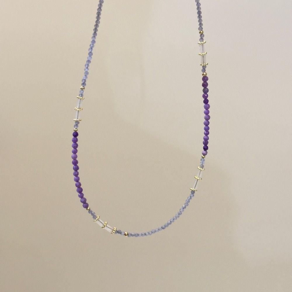 Chinese-style Amethyst Pendant Sweet Charm Dopamine Beads Necklace  Jewelry Accessories