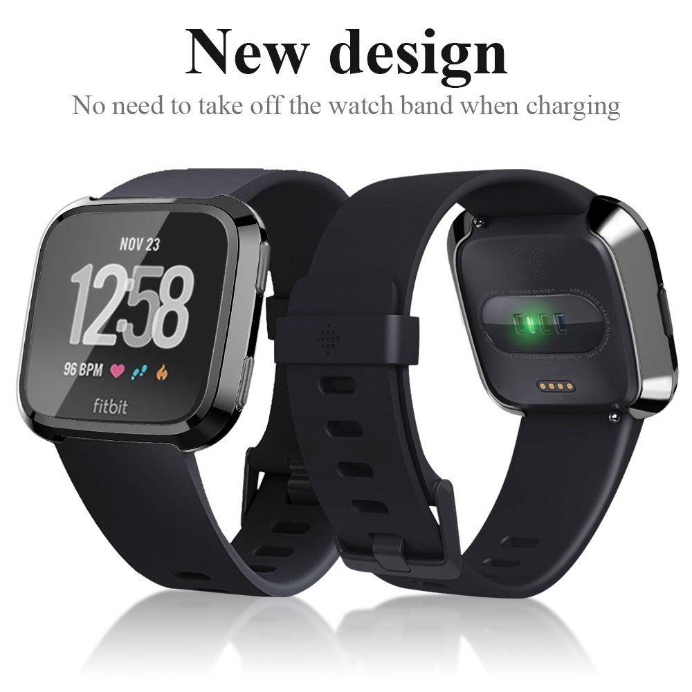 

All-round Protective Electroplating TPU Watch Case for Fitbit Versa Gold