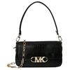 Michael Kors Mk Parker Commuter Crocodile Embossed Leather Shoulder Bag Women Shoulder Bag Black 30S3G7PC2E-001