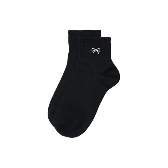 [Wego] Motif Embroidered Ankle Bottom Pile Socks for Women