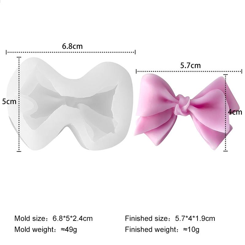 Handmade Aroma Candle Plaster Silicone Mold Bow Tie Epoxy Resin Ornament Mould DIY Butterfly Form Candy Baking Mold