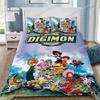 Neues Digimon Bettwäscheset Einzelbett Twin Full Queen King Size Bettwäscheset Erwachsener Kind Schlafzimmer Bettbezug-Sets 3D-Druck Anime Bettlaken-Set