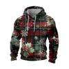 Men's Long-Sleeve Casual Flannel Hooded Sweatshirt